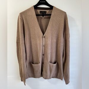 Jos.A.Bank Men’s Tan Cardigan Sweater,XL